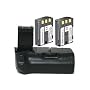 Opteka Battery Pack Grip / Vertical Shutter Release for Canon EOS Digital Rebel XTi & Rebel XT with 2 NB-2LH Batteries (1800 mAh Total)
