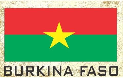 FNG Flag Fridge MagnetsFlag Fridge Refrigerator Magnets - Asia & Africa Grp 1 (1-Pack, Country: Burkina Faso)