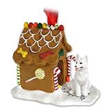 GERMAN SHEPHERD White Dog GINGERBREAD HOUSE Christmas Ornament 08C