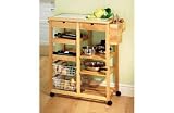 Pine Tile Top Kitchen Trolley.