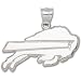 Buffalo Bills NFL Buffalo Logo Giant Pendant (Silver)