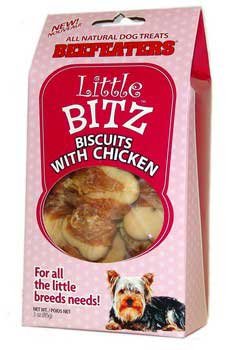 More image 2PK Little Bitz Biscuits W/chicken Wrapped 3oz (Catalog Category: Dog / Dog Treats)