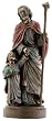 Joseph And Jesus Statue - Bronze Finish - Cold Cast Resin (H: 7.0" x W: 2.5")