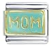 Topaz Blue Mom Italian Charms Bracelet Link