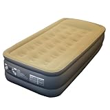 Embark Double Height Flocked Twin Airbed – Dark Beige