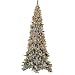 6` Flocked Pencil Pointed Spruce Artificial Christmas Tree with Clear Lights