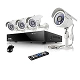 ZMODO KDS4-BARBZ4ZN 4 Channel CCTV H.264 Real-Time DVR + 4 Outdoor Security Surveillance Camera System - 3G Mobile Live View (No Hard Drive)
