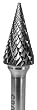 CARBIDE BUR GROBET CONE POINTED 1/2X1X1/4 BEAR CUT