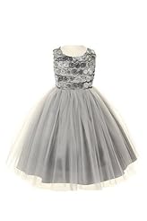 Girls Two-Toned Illusion  Embroidered Long Sleeves Sleeveless Tank Polyester/Taffeta/Tulle/Velvet Party Dress  With a Bow(s) and a Ribbon  and a Sash 