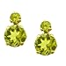 Jewelry : 14k Yellow Gold Round Peridot Stud Earrings