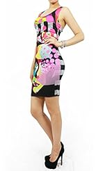 Sexy Striped Print Polka Dot Print Bodycon Dress 