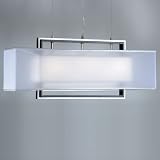 Nova Lighting 6348 Amarillo 2 Silver Large V2 Pendant, Brushed Nickel & Dark Brown Wood with Ghost White Shade