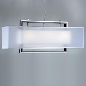 Nova Lighting 6348 Amarillo 2 Silver Large V2 Pendant, Brushed Nickel and Dark Brown Wood... by 