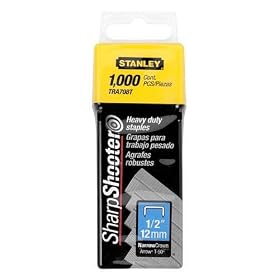 STANLEY CONSUMER TOOLS TRA708T 1000CT 1/2" Staples (4 pack)