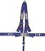 G-Force 6020BU Blue 4-Point Pull-Down Latch and Link V-Type Harness Set