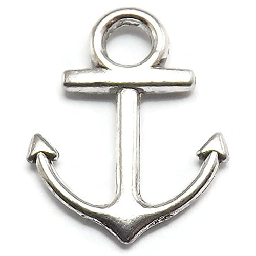 20 Anchor Charms silver tone