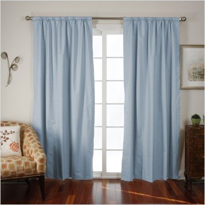 Single Panel Blackout Drapery in Woodstock Sky Size: 50 W x 84 H