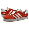 Mens Adidas Gazelle II Red Suede Trainers