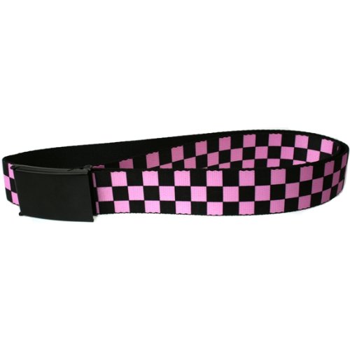 Checker - Black and Baby Pink Web Belt