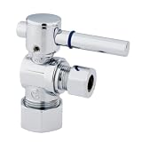 Elements of Design CC53301DL Concord Decorative Quarter Turn Valve with 1/2-Inch Copper and 3/8-Inch OD Comp, Lever Handle, Chrome