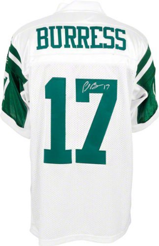 Plaxico Burress Autographed Jersey | Details: New York Jets, White, Reebok Authentic