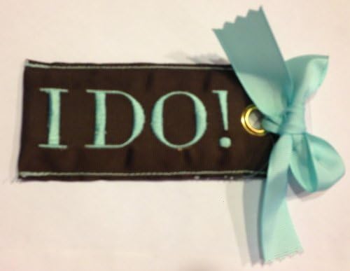 Embroidered I DO Luggage Tag - Great Honeymoon Gift for the Bride and Groom!