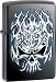 Zippo Lighter - Flaming Chrome Skull ZMP307058~21064