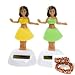 Solar Powered Hula Bobble Head Set of 2 for Kids & Adults includes 2 Hawaiian Bracelets_s-1