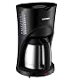 Severin KA 9225 Kaffeeautomat mit Edelstahl-Thermokanne,  Edelstahl-geb�rstet-schwarz / bis 10 Tassen / 1000 W