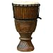 Bougarabou African Djembe Drum 12 Head x 24 Tall, Tribal Mask Bougarabou
