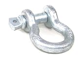 BullDog Winch AccessoryBow Shackle 7/8" for 9500 lb and 12000 lb Winches - up to 13,000lbs Capacity