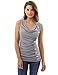 PattyBoutik Women's Cowl Neck Button Sleeveless Top