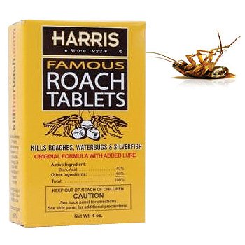 100 Harris Roach Tablets Posion & Kills Roaches, Spiders, Ants & Silverfish