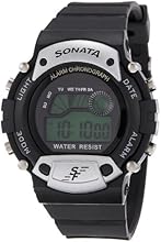 Sonata Digital Grey Dial Men's Watch - NG7982PP02J