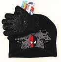 Spider-Man Knit Boy's Winter Hat & Gloves Set 4-16 Year Black