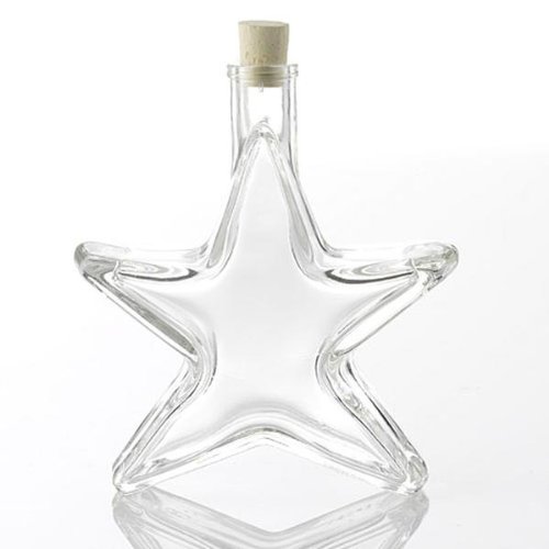 Glasflasche Stern 200 ml mit Spitzk.