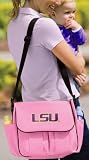LSU Tigers Diaper Bag Official NCAA College Logo Deluxe LSU - Pink Baby Bag - BEST Baby Shower GIFT for New Dad, Father or New Mom Mother GIFTS