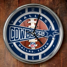 Dallas Cowboys Chrome Wall Clock