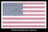 American Flag Poster-created Using Declaration of Independence