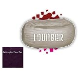 Aubergine Faux Fur Comfort Sac Lounger Sac Plush Chair