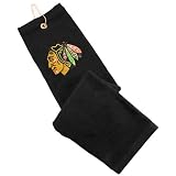 NHL McArthur Chicago Blackhawks Embroidered Tri-Fold Golf Towel - Black