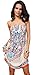 Honeystore Women's Fashion Spring Summer Flower Print Resort Beach Sundress Khaki M