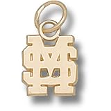 Mississippi State Univ Interlocking Ms 3/8 Pendant (Gold Plated)