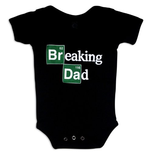 Bee Silly Breaking Dad Black Onesie -6/12m-Black
