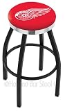 Detroit Red Wings 30 inch Swivel Bar Stool with Chrome Accent Ring