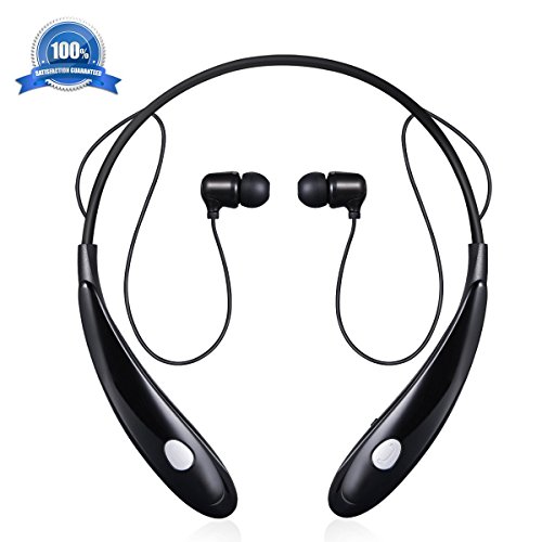 Atill Wireless 3.0 Bluetooth Sport Headphones Earbuds Built-in Microphone In-ear Stereo Earphones Running Neckband Headset with Noise Cancellation Technology for iPhone and Android Smartphones(Black)