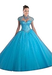 Backless Lace-Up Ruched Beaded Crystal Sequined Tulle Short Sleeves Sweetheart   Ball Gown Evening Dress/Prom Dress/Quinceanera Dress 