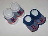 NEW YORK METS 2 Pair Package Team Logo BABY BOOTIES (3 / 6 Months)