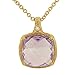 Cushion Cut Amethyst Pendent w Diamond Accent on title=