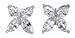 Platinum Marquise Diamond Flower Earrings (2.74 cttw, E-F Color, VS Clarity)